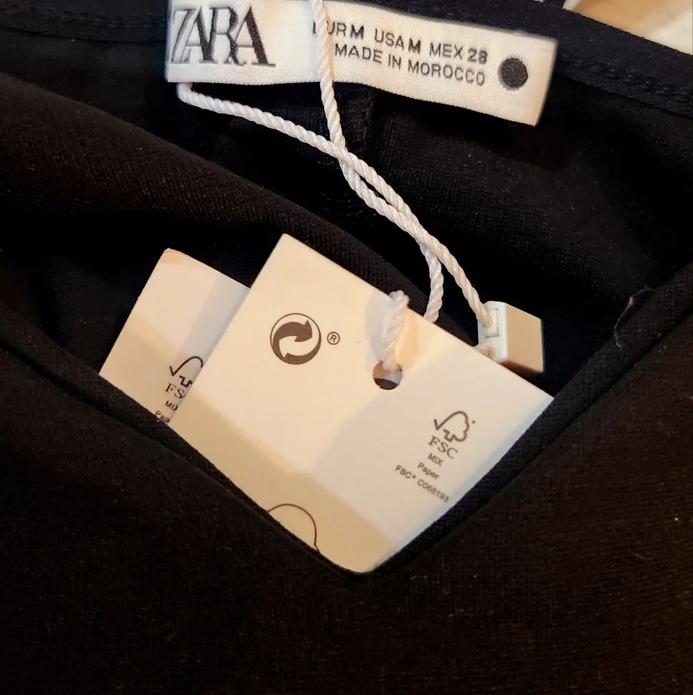 New Zara Ruffled Black Bodysuit. - Picture 4 of 4